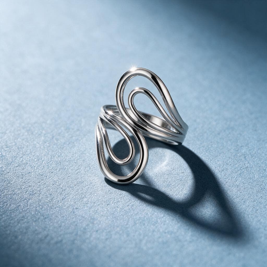 Women's Golden Plated Stainless Steel Open Ring Set, Minimalist